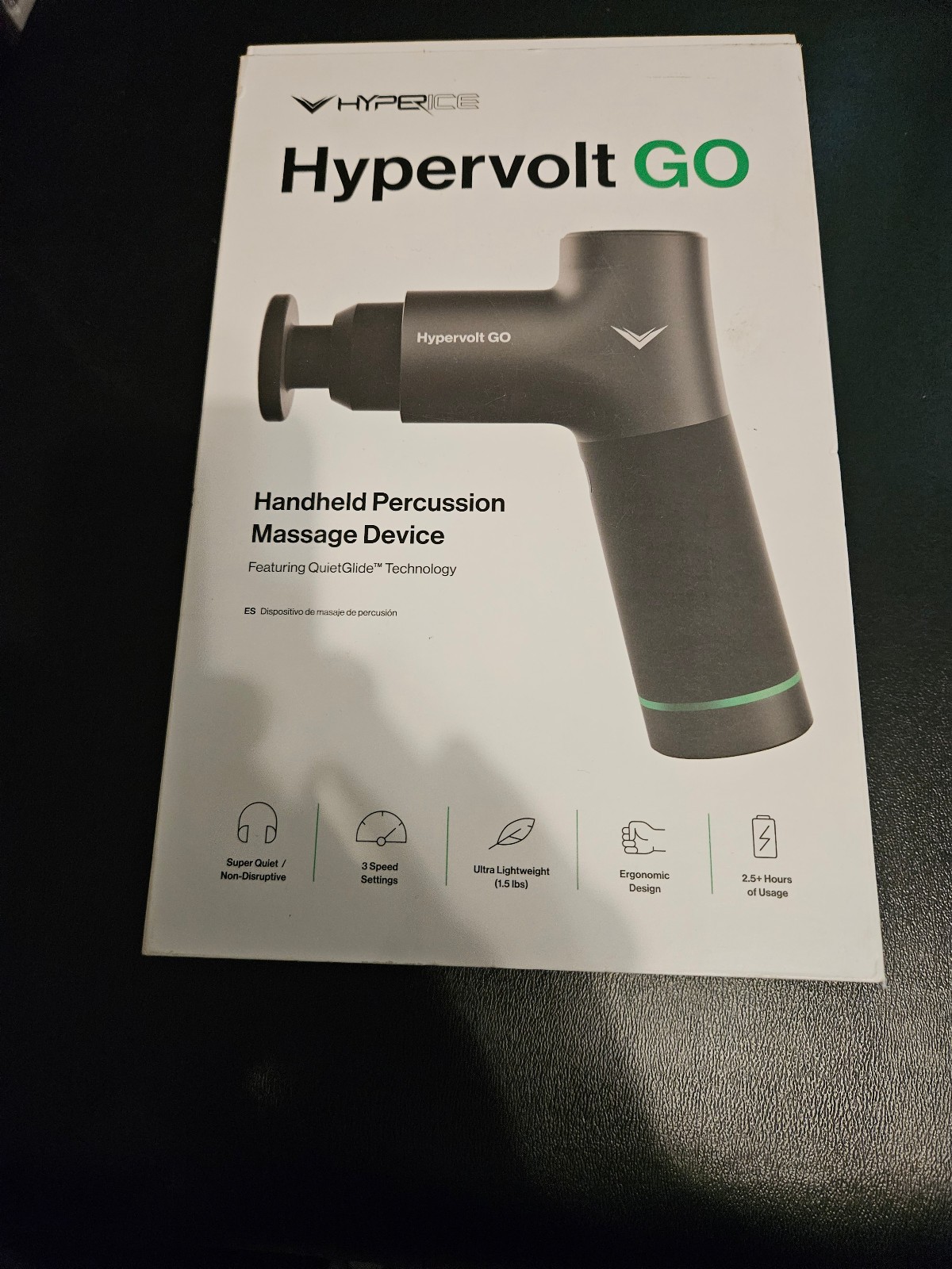 Hyperice Hypervolt GO Black Massage Gun