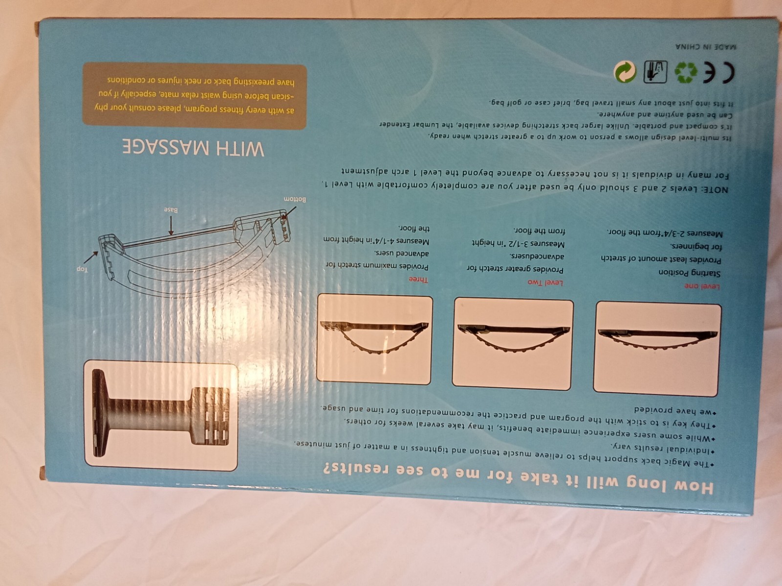 Waist Relax Mate Multi Level Back Stretching Device for Back Pain Portable New