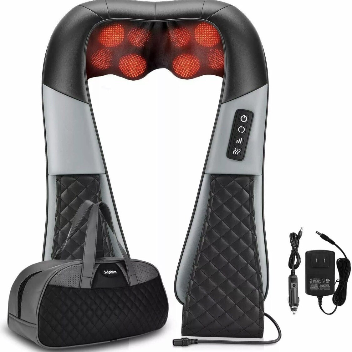 Sylphim Shiatsu Neck Back Shoulder Massager – Electric Neck and Back Massage