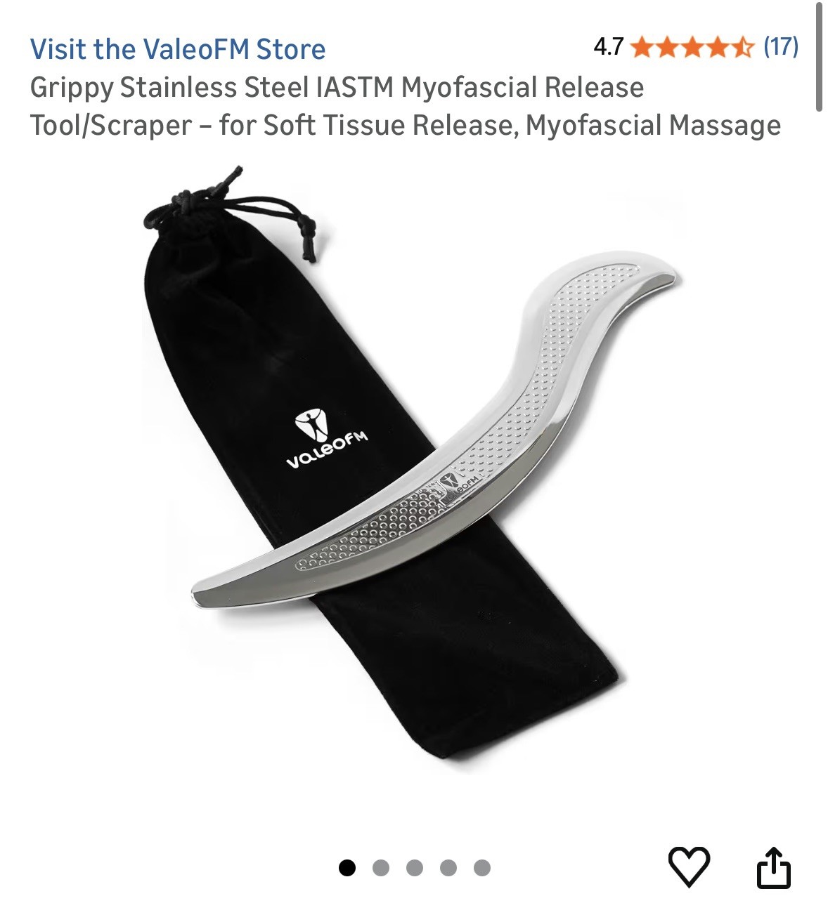 Grippy Stainless Steel IASTM Myofascial Release Tool/Scraper – for Soft Tissu…
