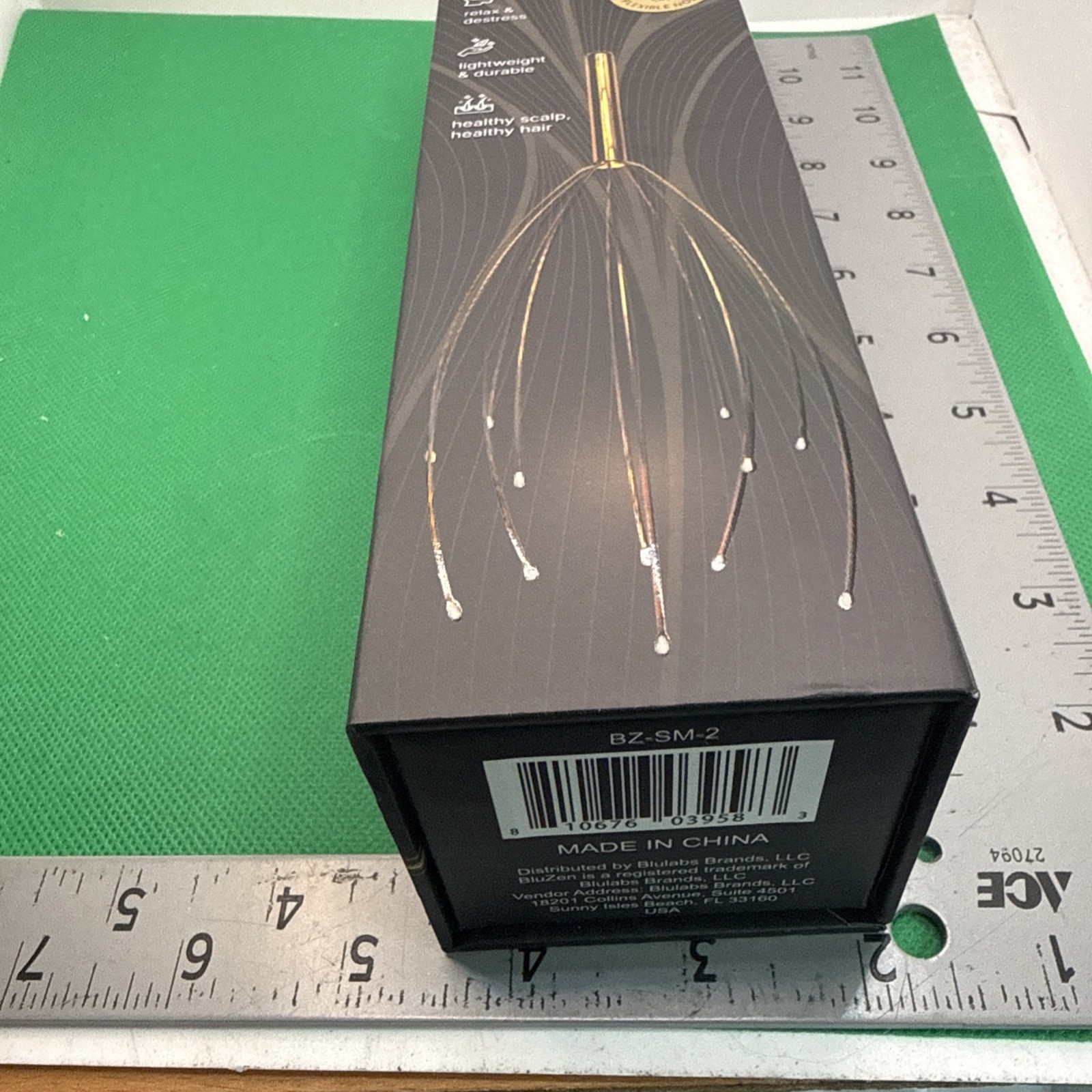 BluZen Wire Head Massager – Scalp Stress Relief Tool 500A-1769H