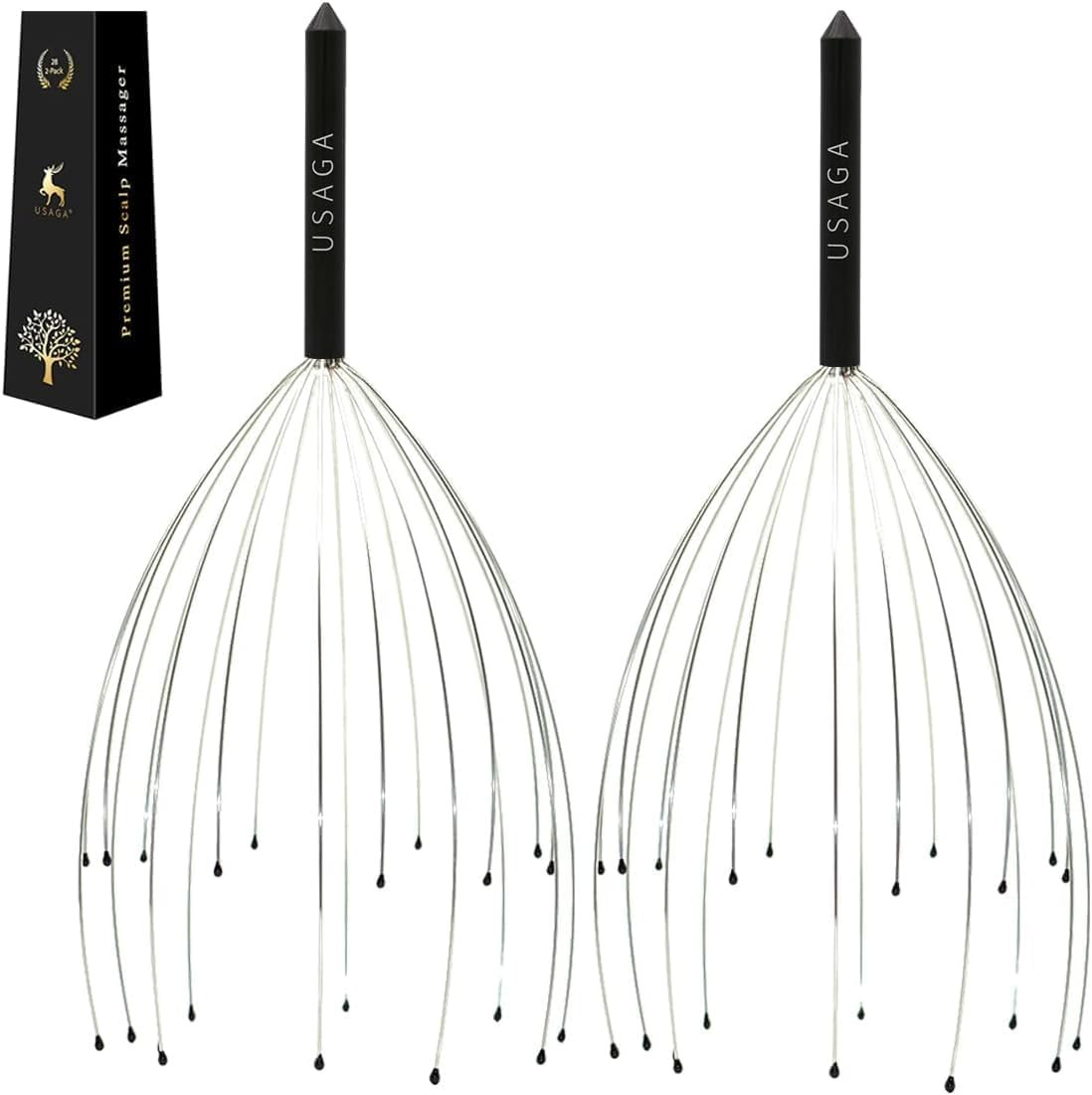 Head Massager Scalp Massager 20 Fingers Head Scratcher, Stocking Stuffers Gift f
