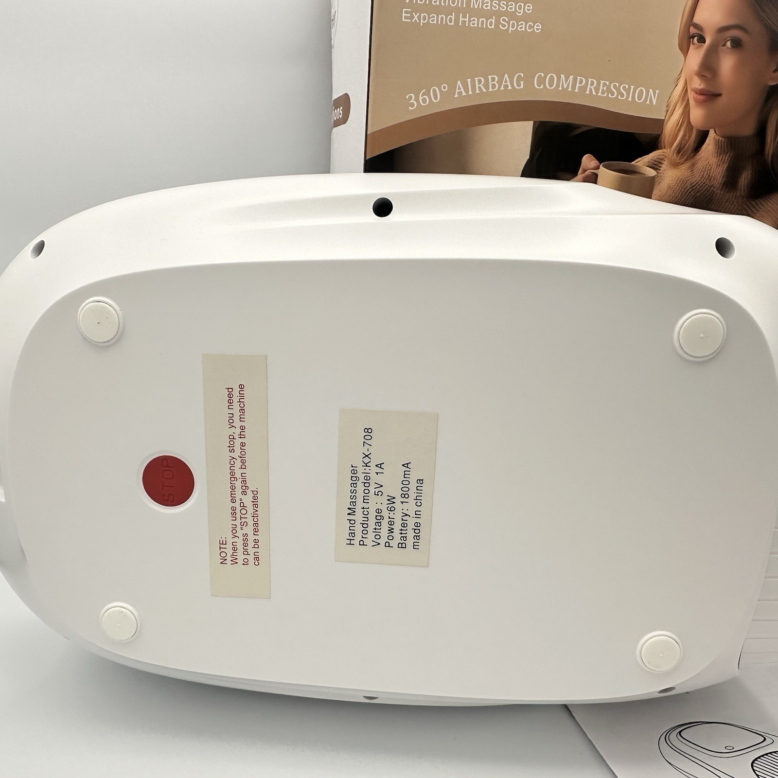 Pryfey Smart 360 Degrees Airbag Compression Heated Hand Massager