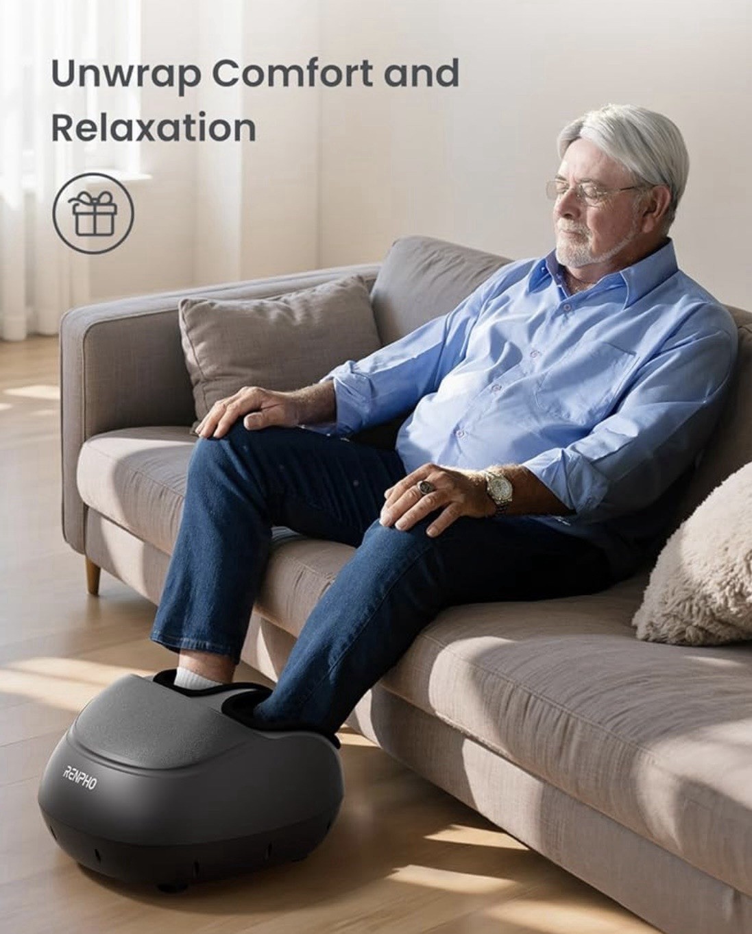 RENPHO RF-FM059R Foot Massager Machine – Black