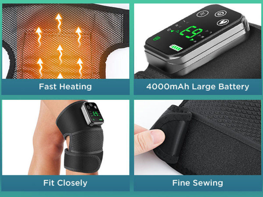 Multifunctional Heated Vibration Knee Massager 3-in-1 Knee Shoulder & Elbow Pad