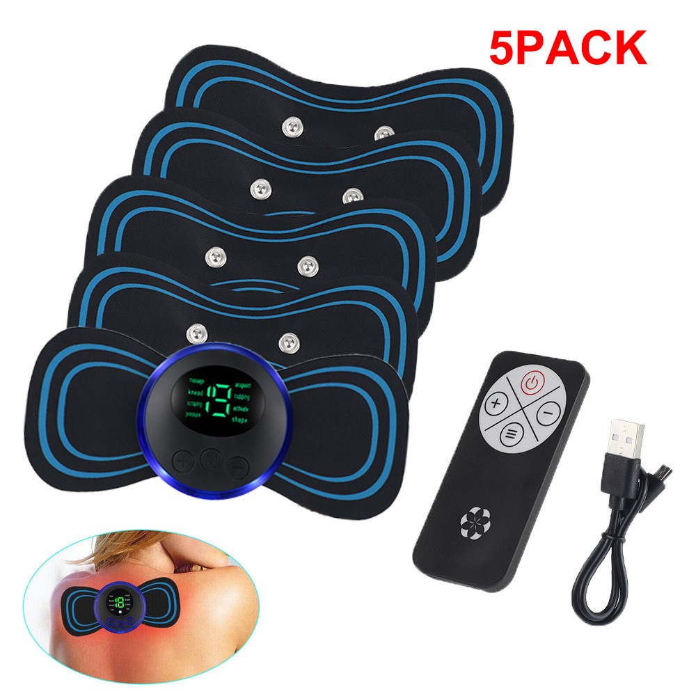 5-20X Electric EMS Pulse Massager for Neck, Back & Shoulders Pain Relief Device