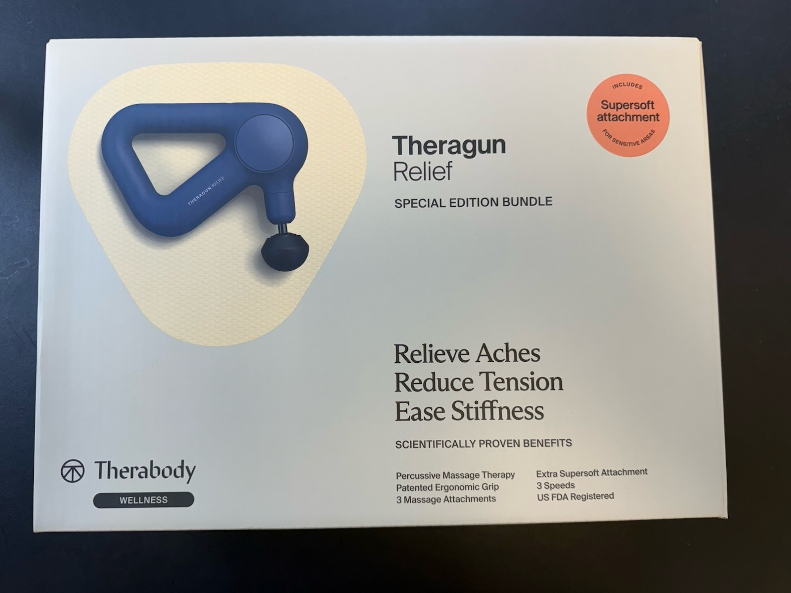 Theragun Relief Massage Gun w/ Supersoft Attachmen Special Edition Bundle