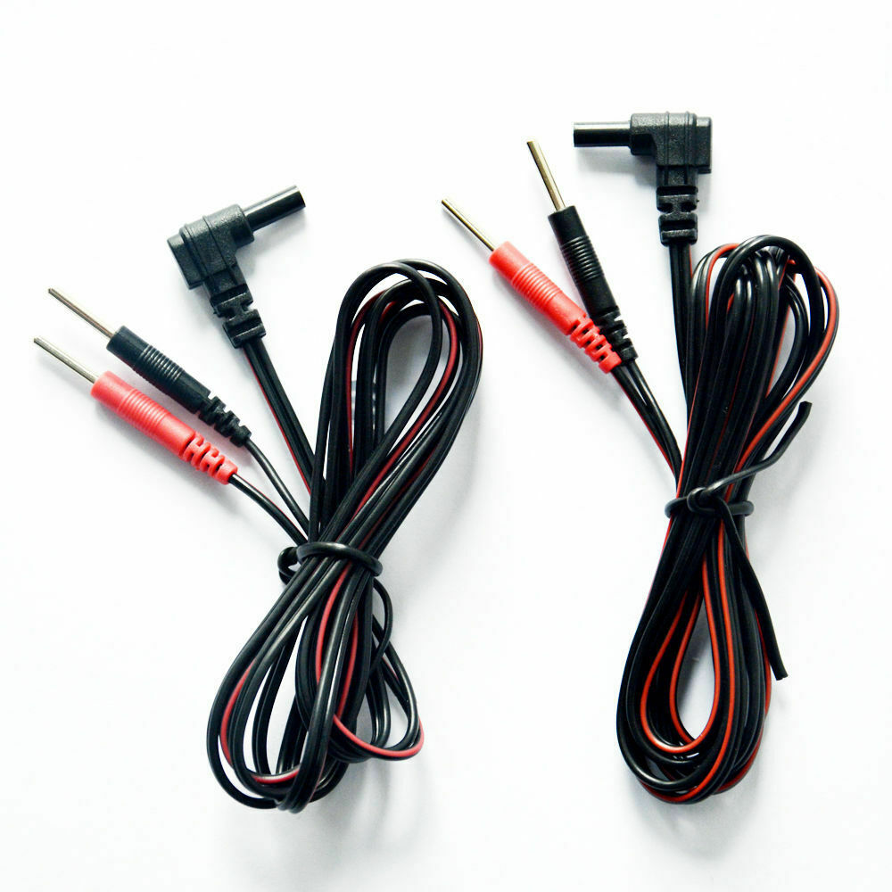 Electrode Lead Wires Jack 2.35mm Plug 2.0mm Replacement Cables for TENS 7000