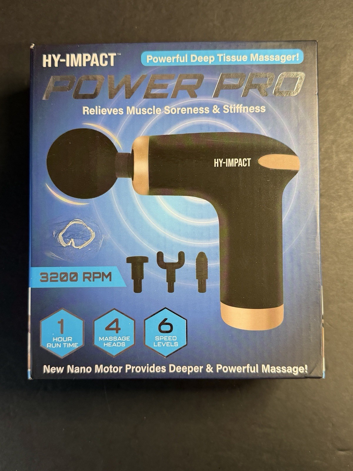 Massage Gun Power Pro HY-IMPACT Deep Tissue 3200 RPM