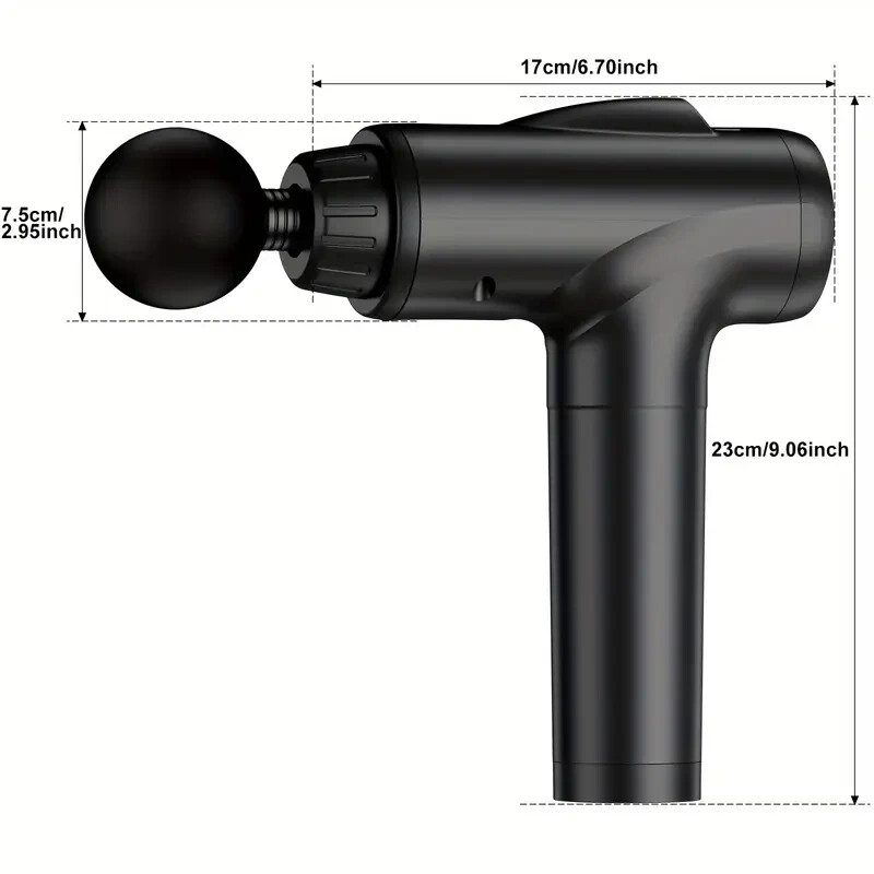 Massage Gun Deep Tissue Massager 30-Speed Handheld w/ 9 Heads & Case