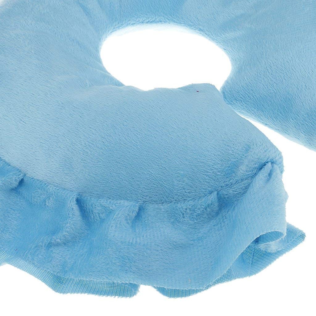 FRECI U Shaped Neck Support Cushion Soft Spa Salon Massage Table Sky Blue