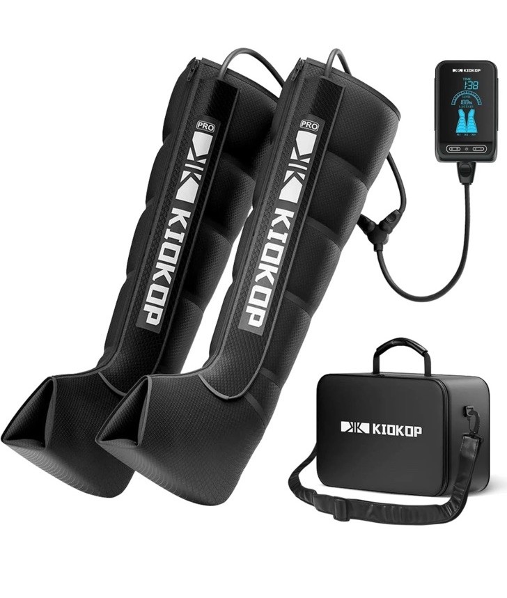 Air Compression Full Leg Massager Boots 6 Airbag Zones 8 Levels 4 Modes L/XXL