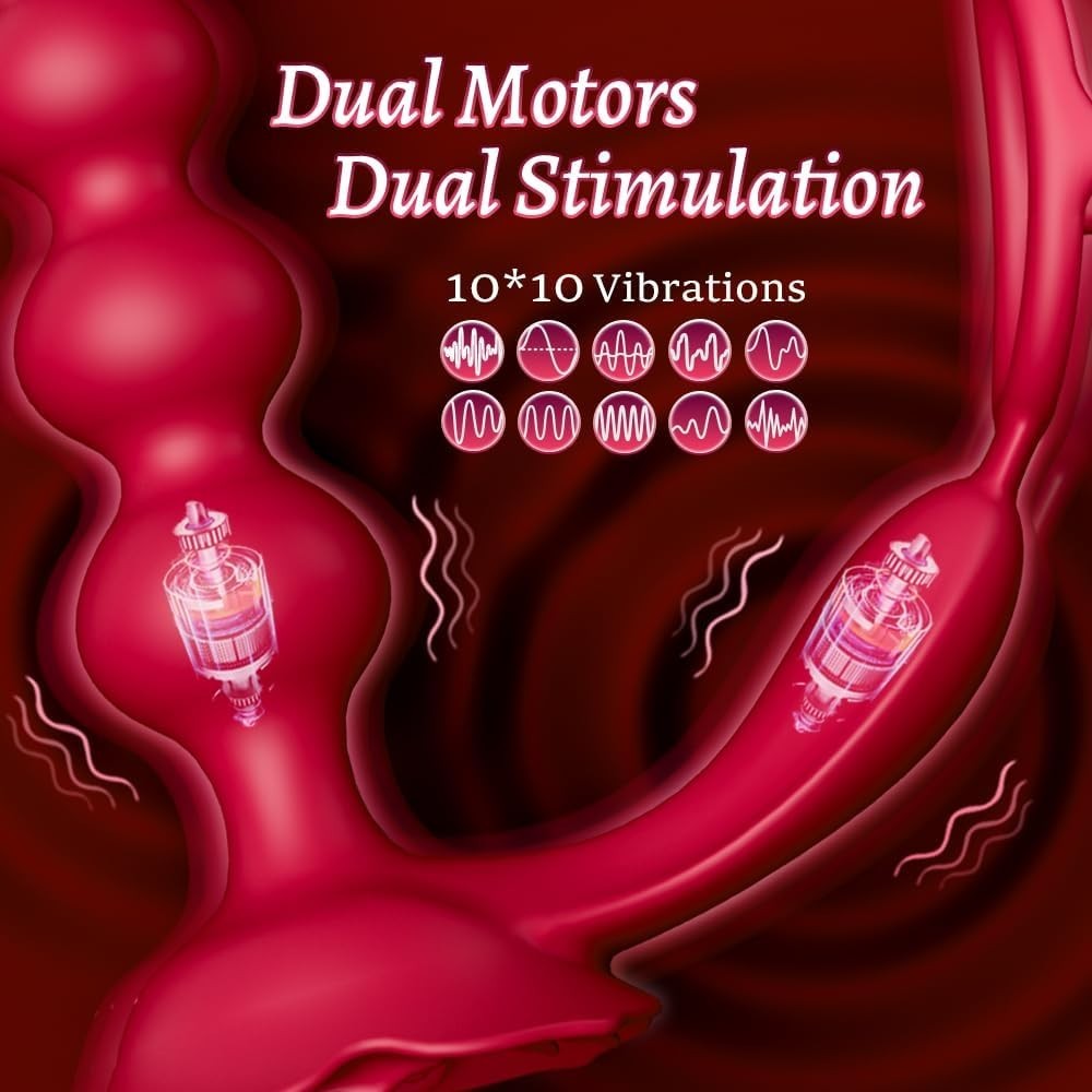 Remote Control Prostate Massager Kit with Dual Motor and Waterproof Design