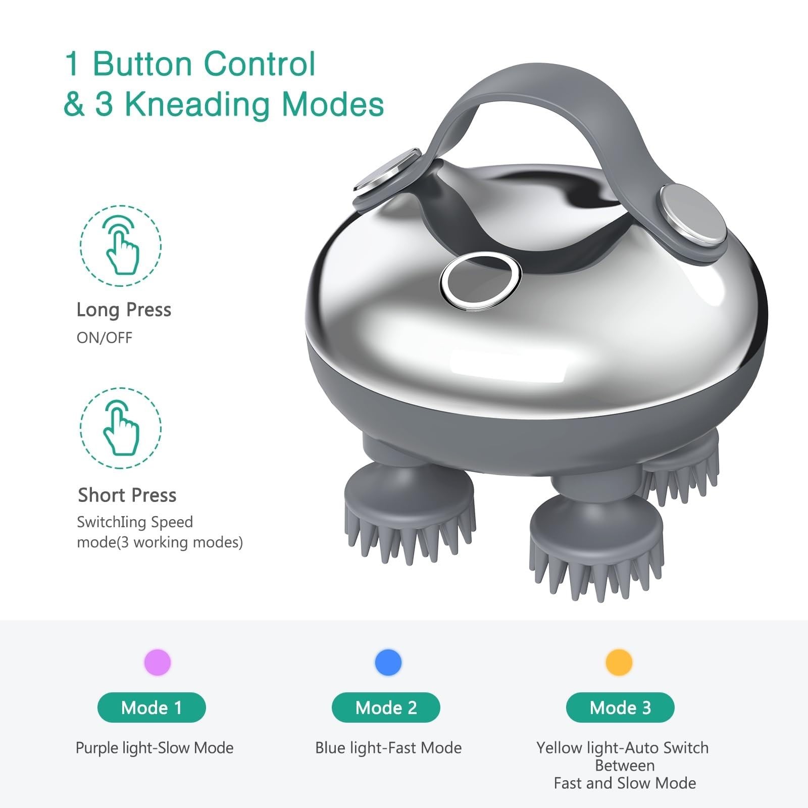 Oria Electric Scalp Massager Head Massager For Cats And Dogs Waterproof Neck