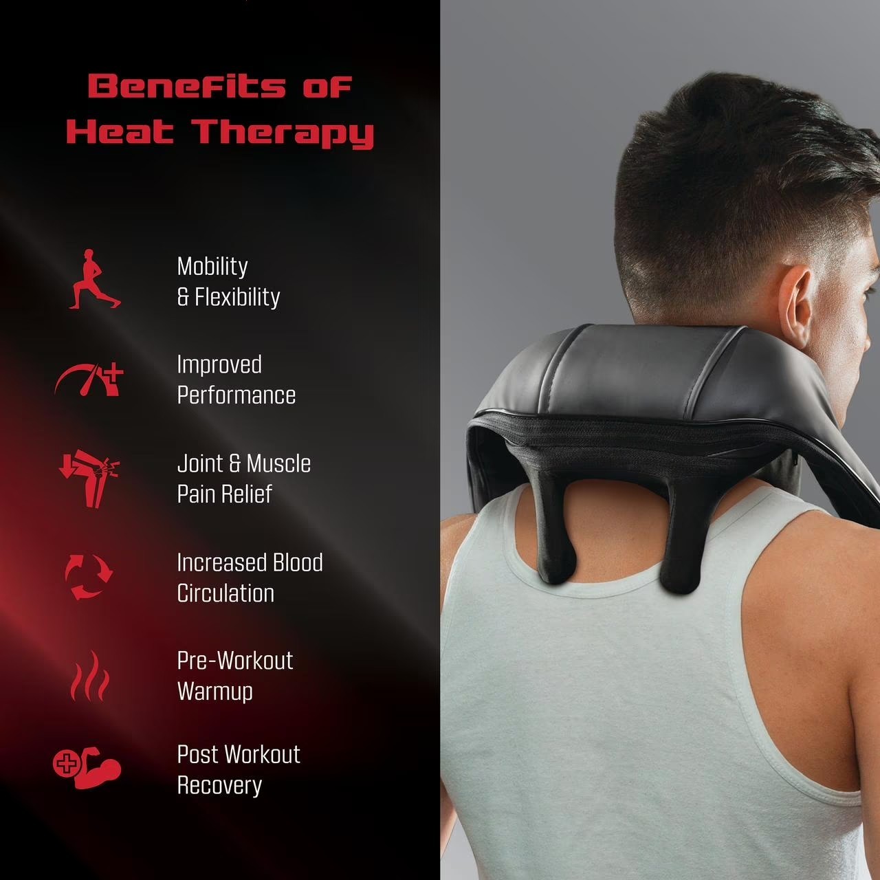 FitRx Shiatsu Pro Shiatsu Back and Neck Massager, Cordless Heated Neck and Shoul