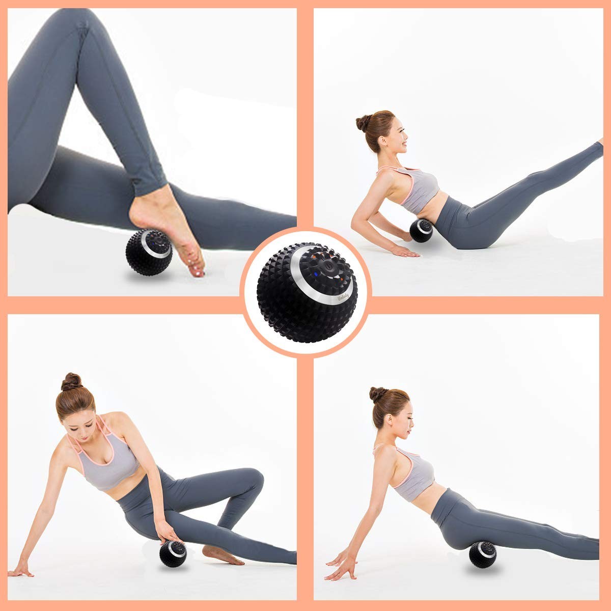 4-Speed Vibrating Massage Ball – High-Intensity Fitness Roller for Muscle Relief