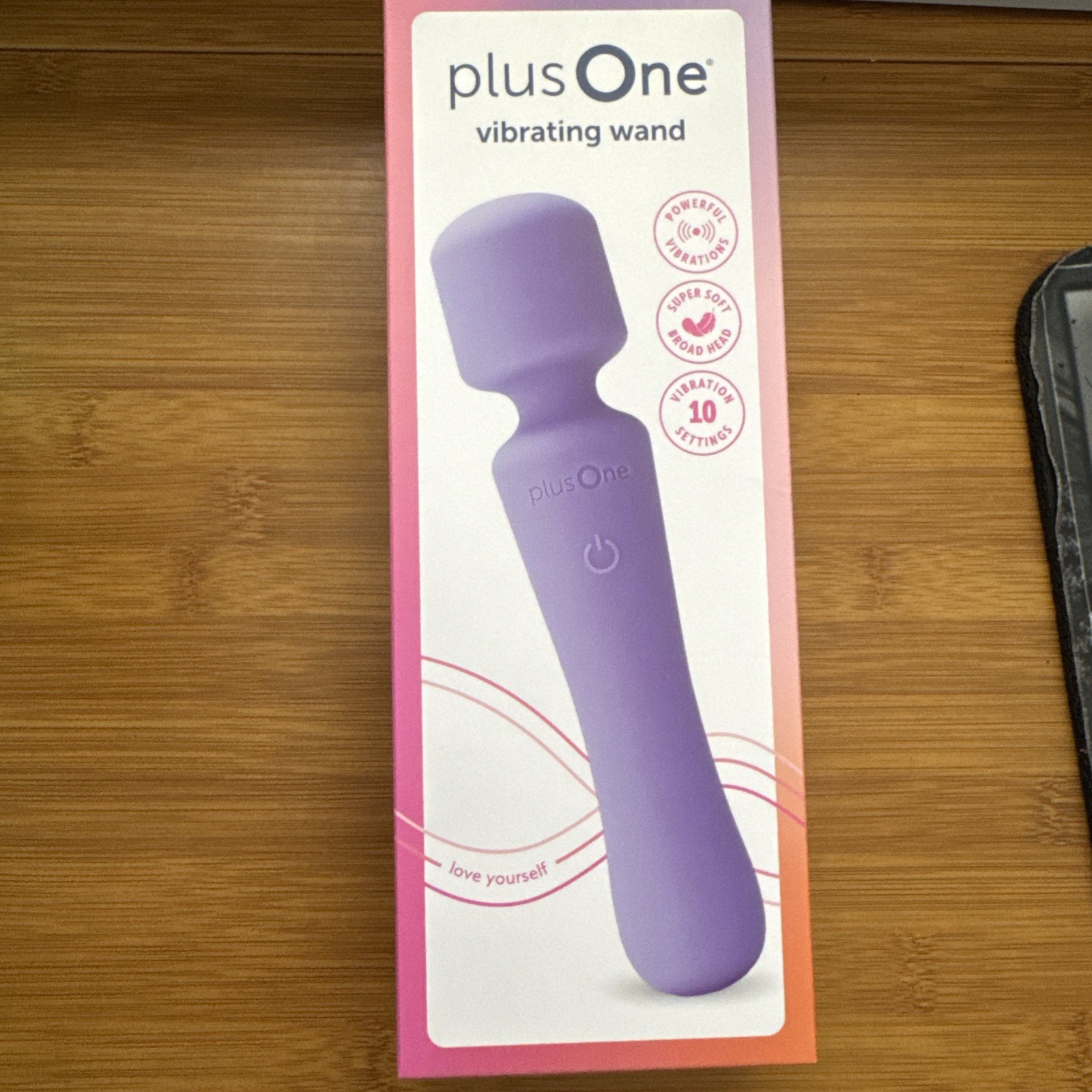 *NEW* Plus One Vibrating Wand Purple Waterproof Rechargeable Magnetic Charger