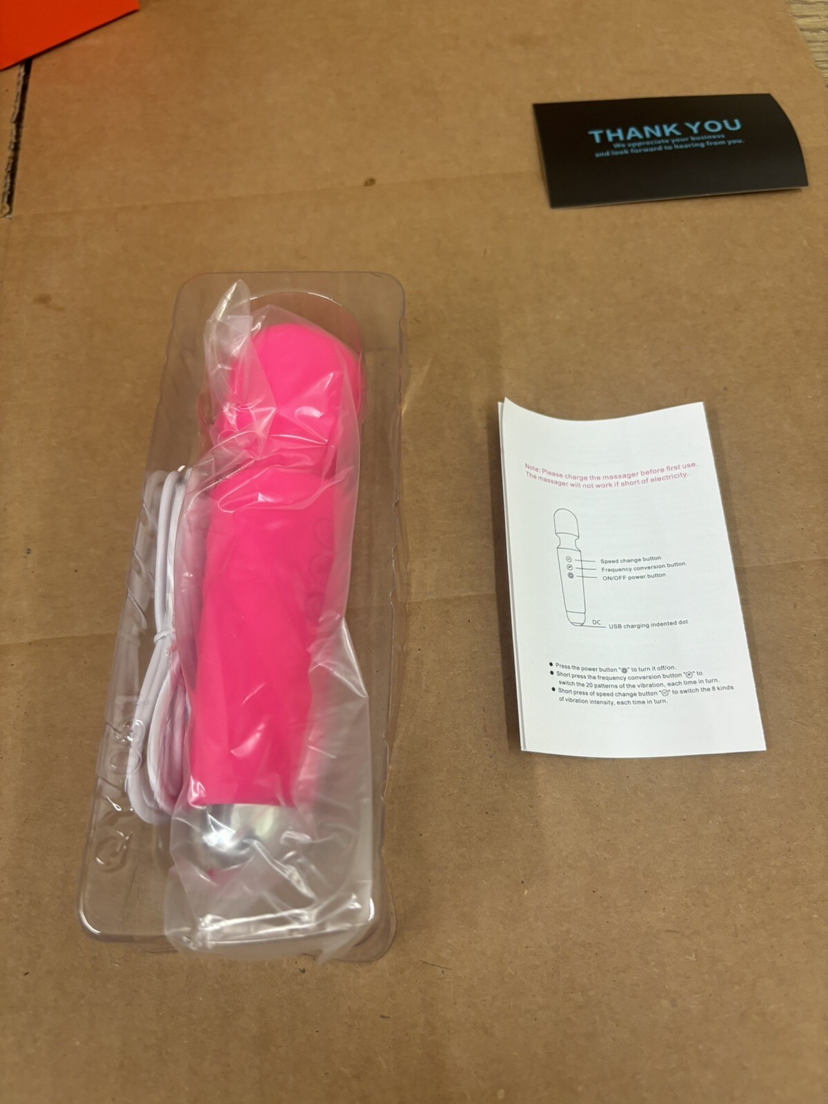 Yinge Pink Wand Massager Waterproof Rechargeable Silent Powerful Vibration