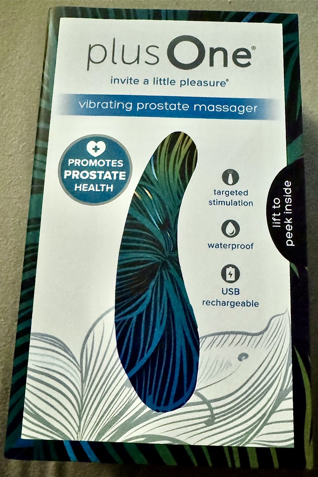 NEW SEALED Plus One Vibrating Prostate Massager Rechargeable & Waterproof