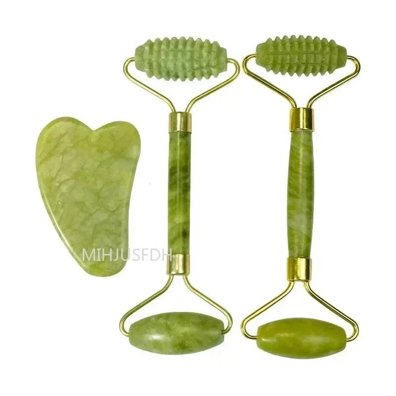 3 Pcs Jade Roller Gua Sha Set-Shaped Comb, Manual Beauty Tools for Face**