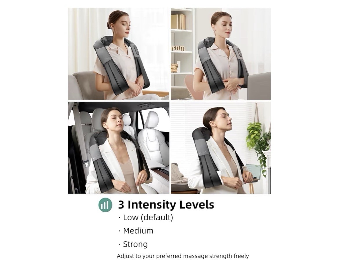 Nekteck Shiatsu Back Shoulder and Neck Massager with Heat