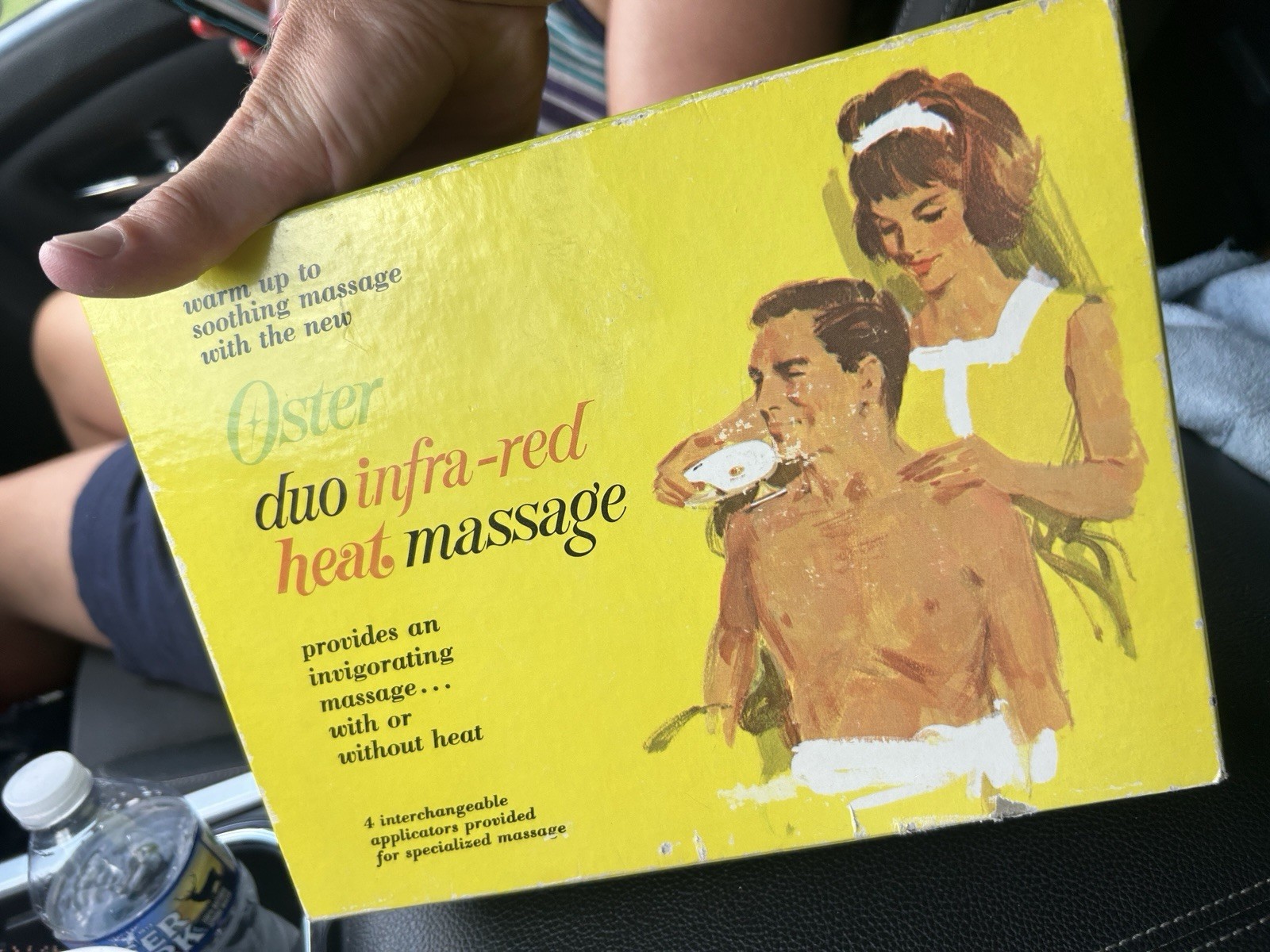 VINTAGE OSTER DUO INFRA-RED HEAT MASSAGE MASSAGER 207-01 w/ 4 APPLICATORS Tested