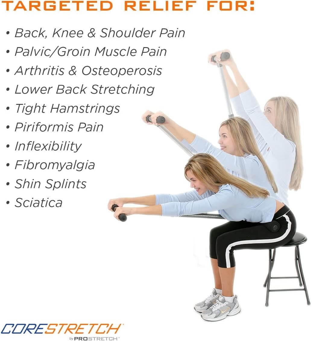 Back Stretching Device Aluminum Adjustable Therapy Tool for Pain Relief