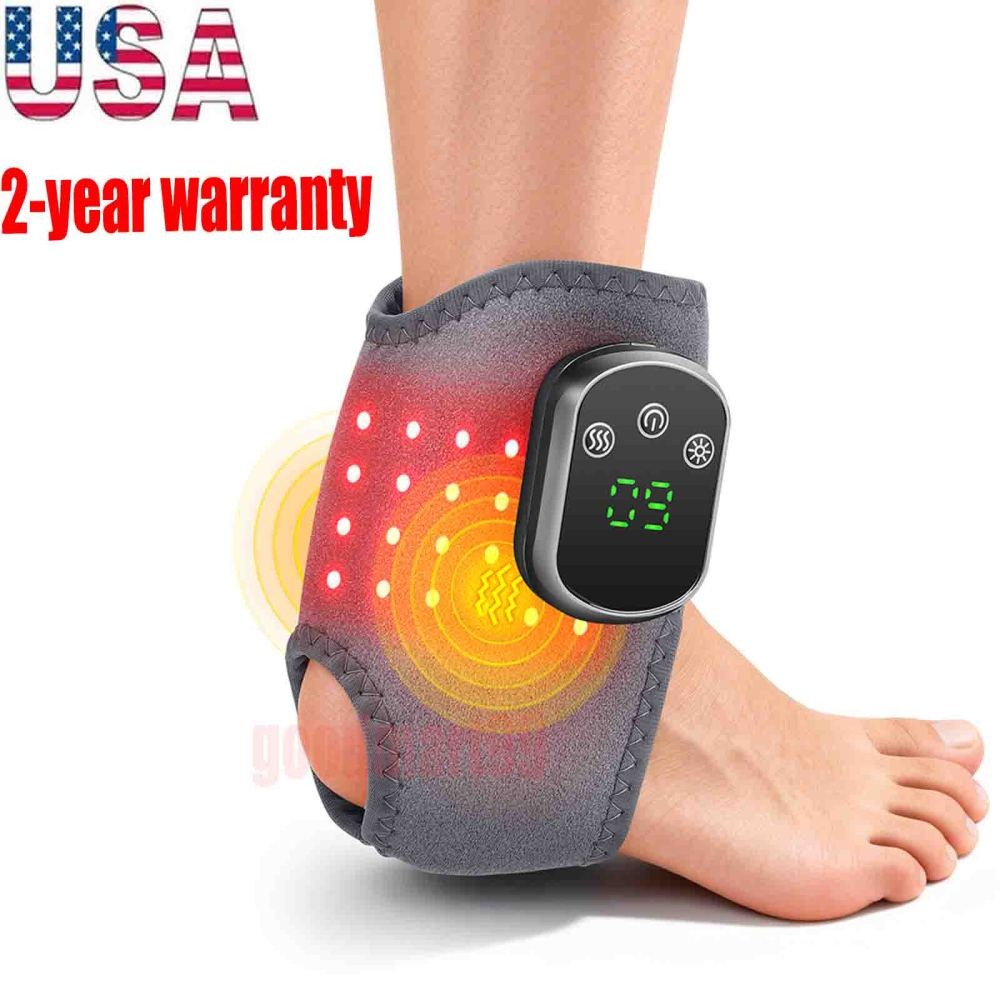 Red Light Therapy Cordless Ankle Massager 40PCS LED Beads Wireless Heating Pad