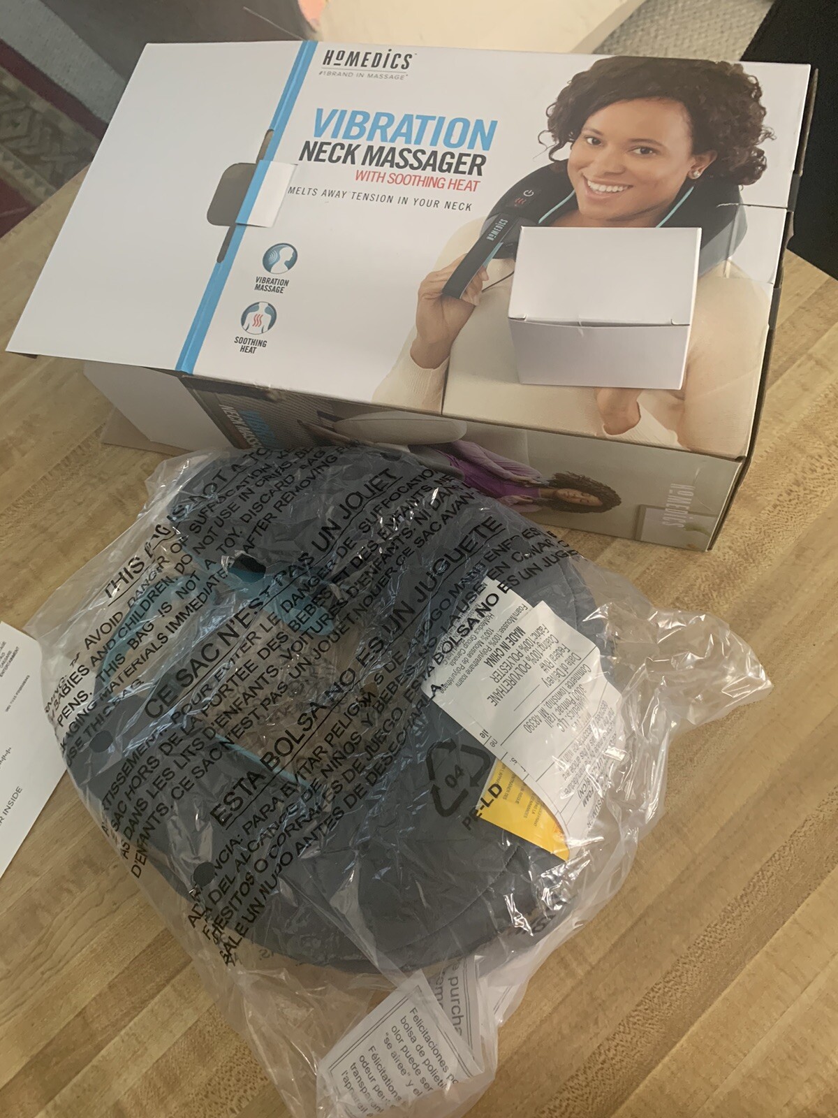 HoMedics Vibration Neck Massager With Soothing Heat NMSQ-216HJ-2