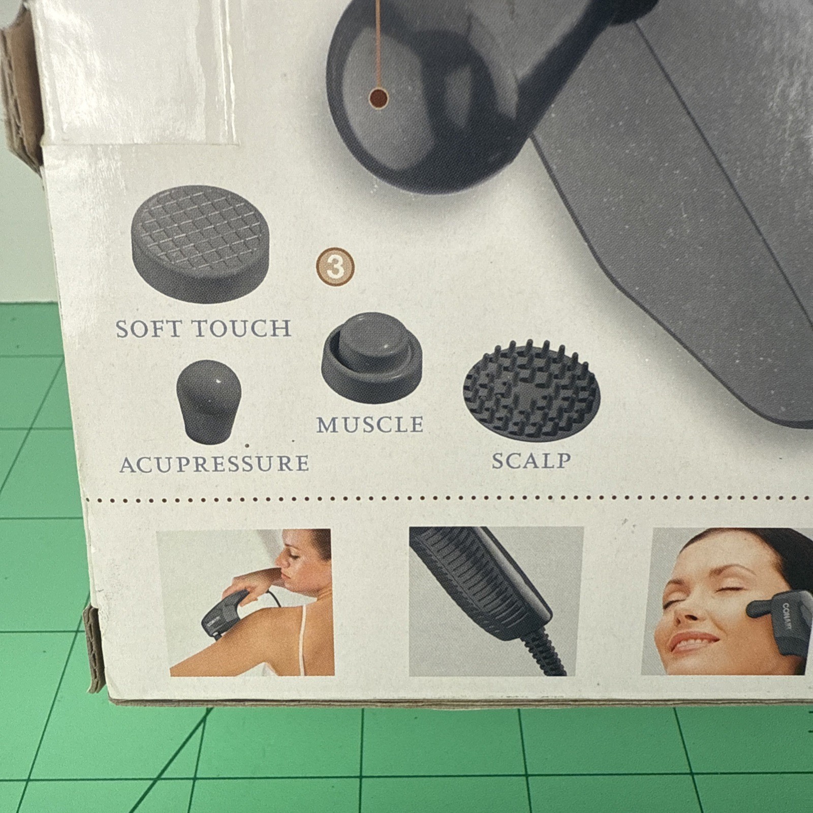 Conaircare Touch ‘N Tone Massager Acupressure Muscle Soft Touch 4 Attachments
