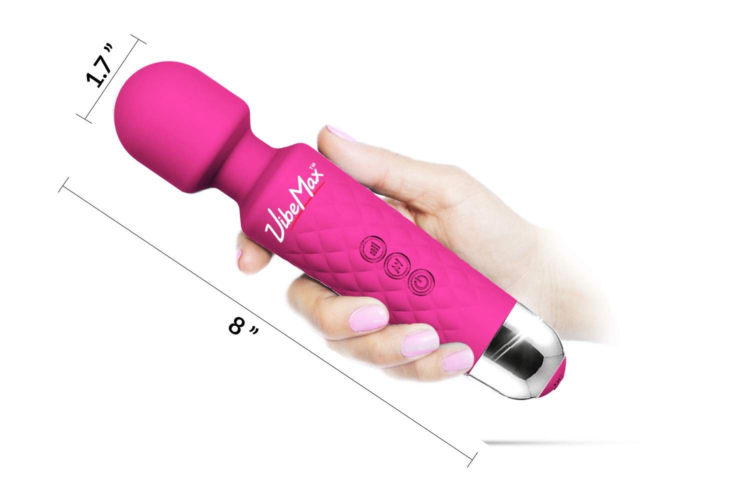 VibeMax Rechargeable Personal Massager – Powerful 1 Count (Pack of 1), Pink