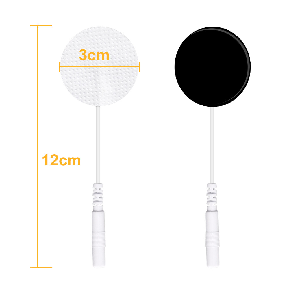 36 Replacement Electrode Pads for Massagers Units 1.25 inch Round White Cloth US