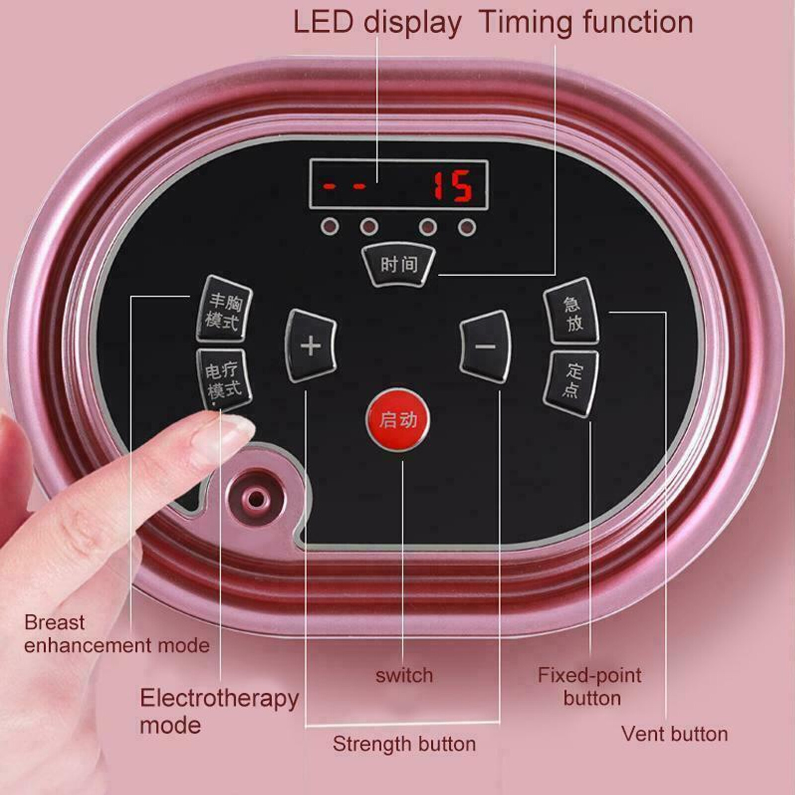 Electric Vacuum Massage Breast Cup Enlargement Therapy Machine Enhancement Pump