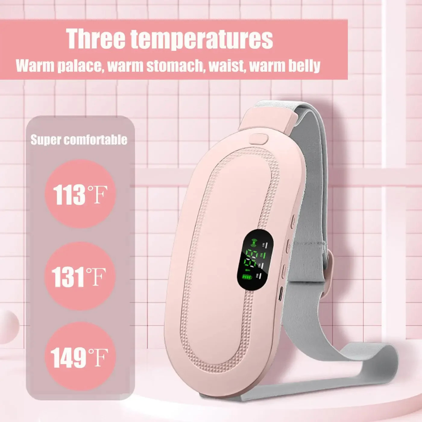 Portable Heated Massage Warming Palace Belt Intelligent Heating Waist Device for