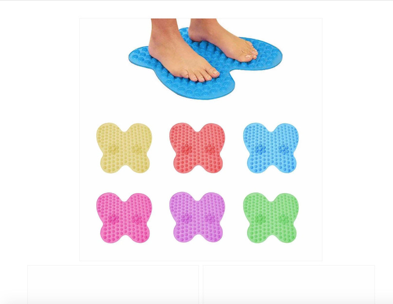New 36.5cm Massage Reflexology Mat Washable Foot Pain Relief Mat Butterfly Shape