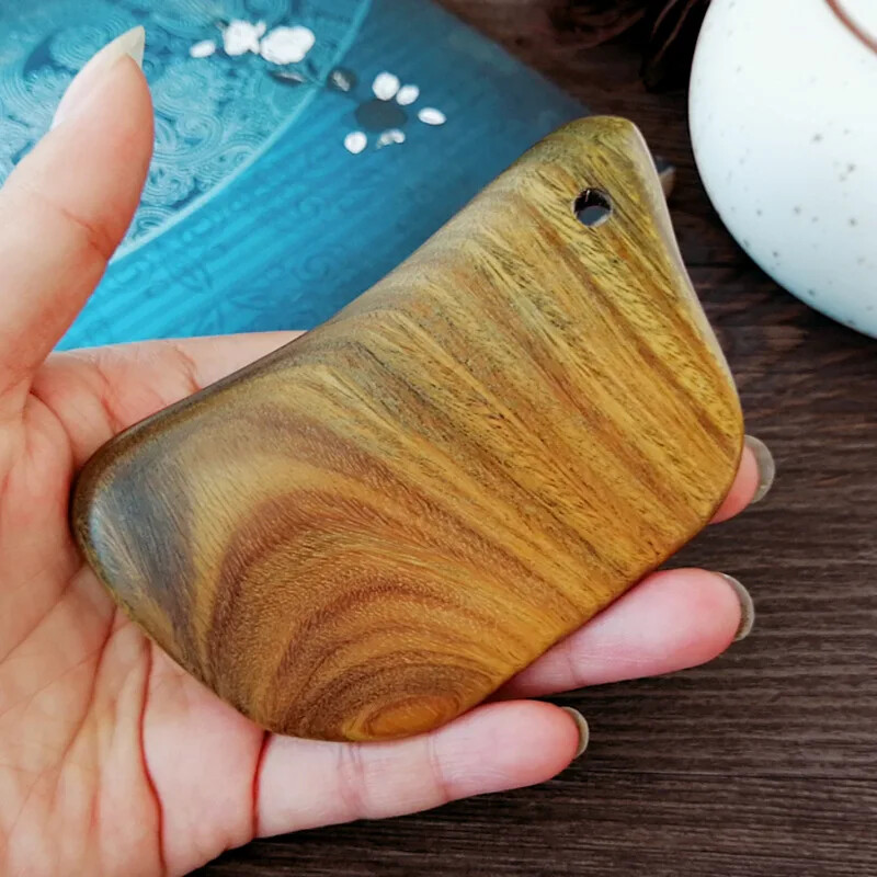 Wooden Massager Sandalwood Gouache Scraper Neck Body Meridian Scraping Board