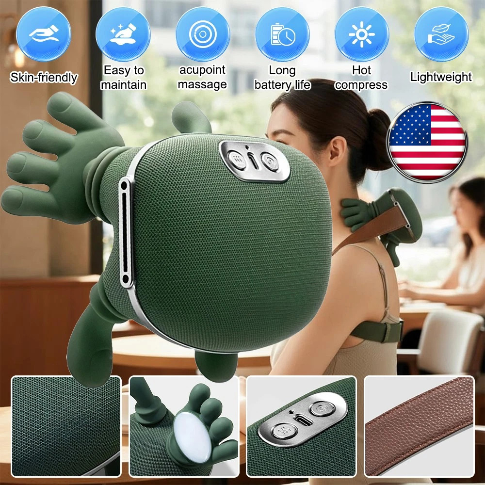 Electric Neck & Shoulder Back Massager with Heat Shiatsu 4D Kneading Pain Relief