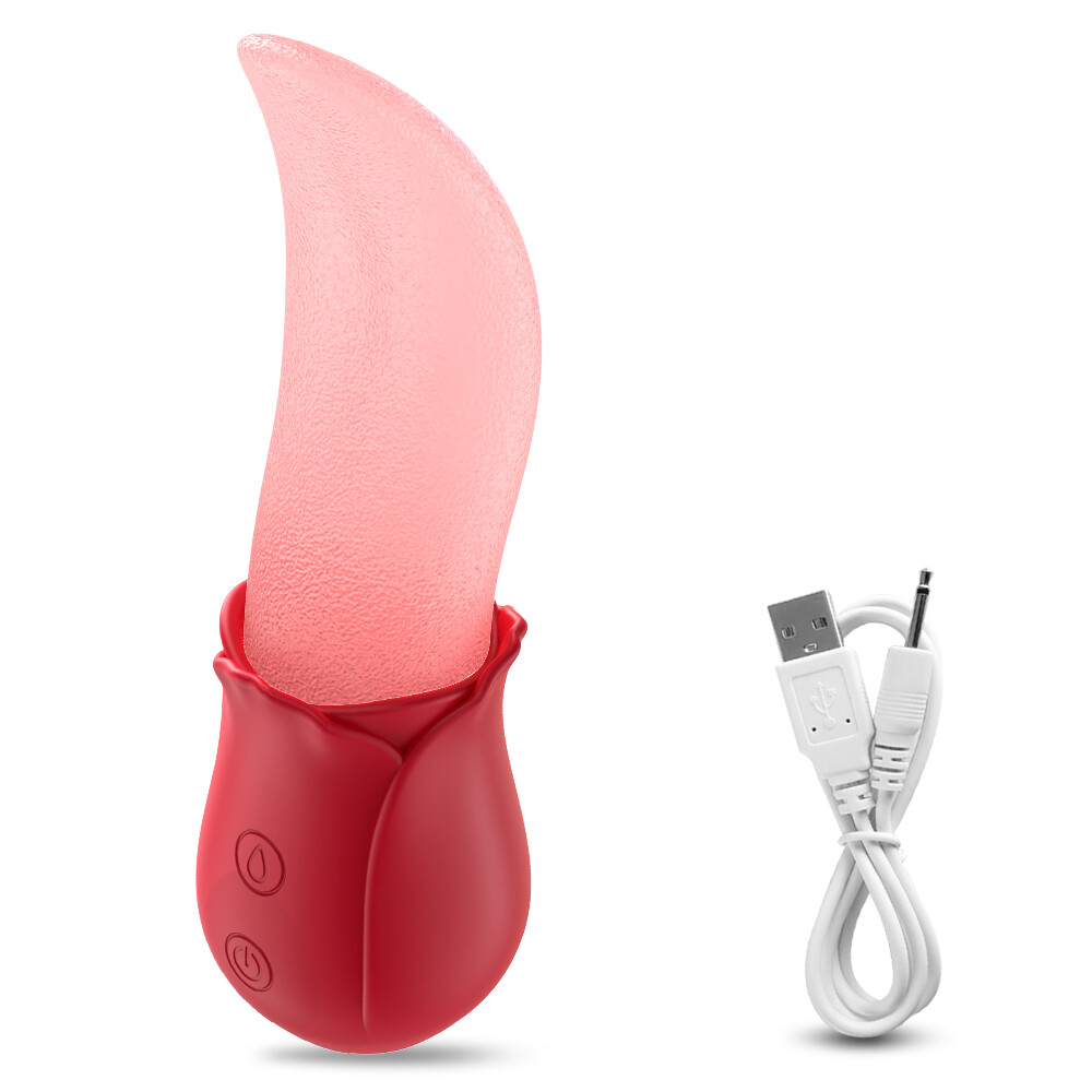 Oral Tongue Licking Massager Powerful Multi Speed Stimulator Rechargeable Women