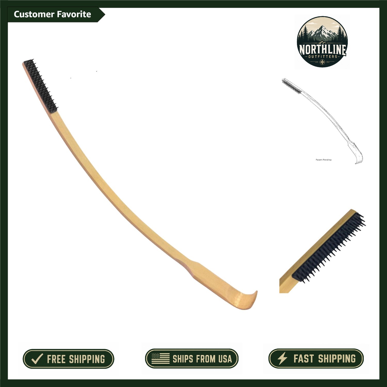 Ergonomic Bamboo Back Scratcher – 17” Long Crafted for Gentle Itch Relief