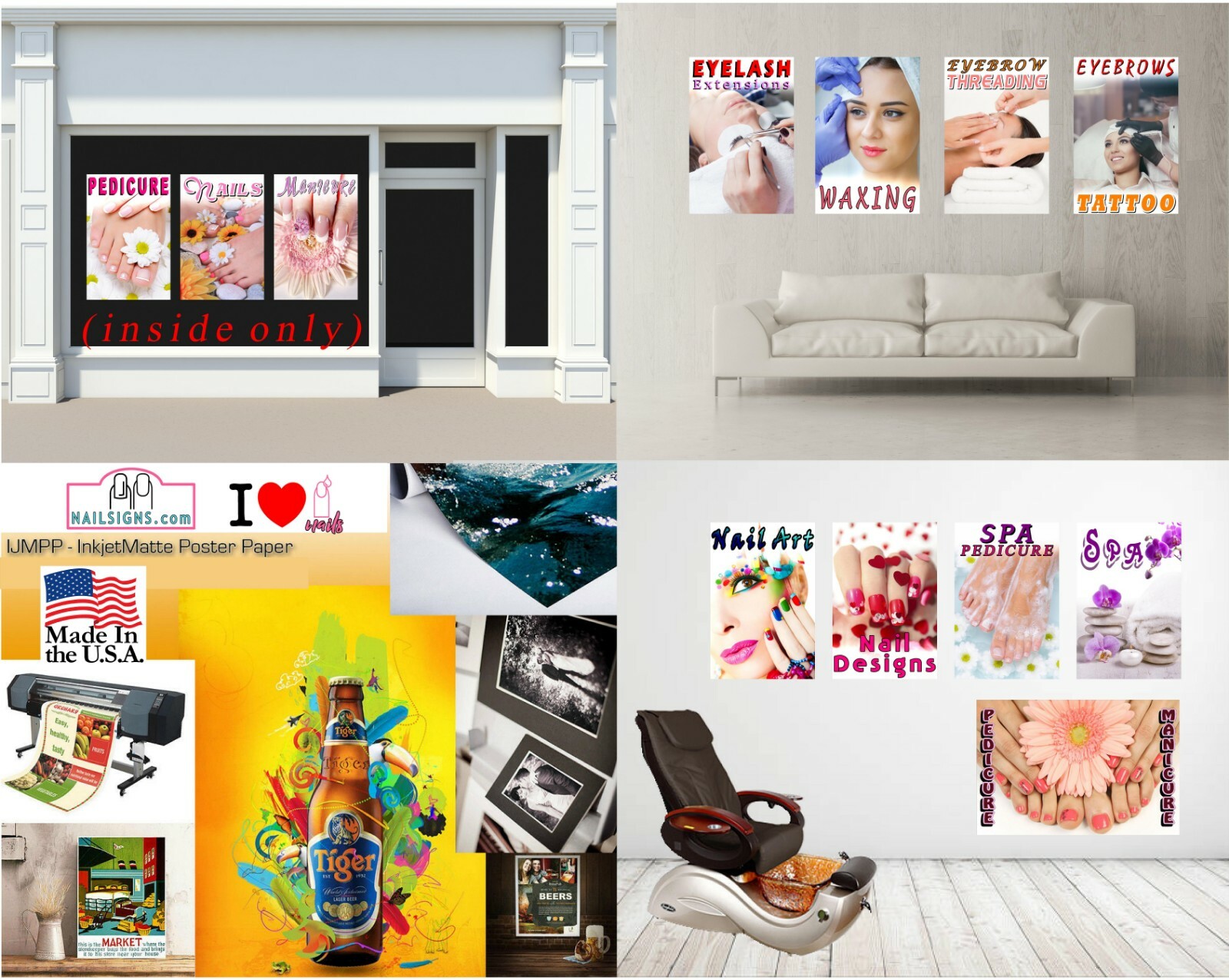 Massage 06 Photo-Realistic Paper Poster Sign Matte Non-Laminated Facial Vertical