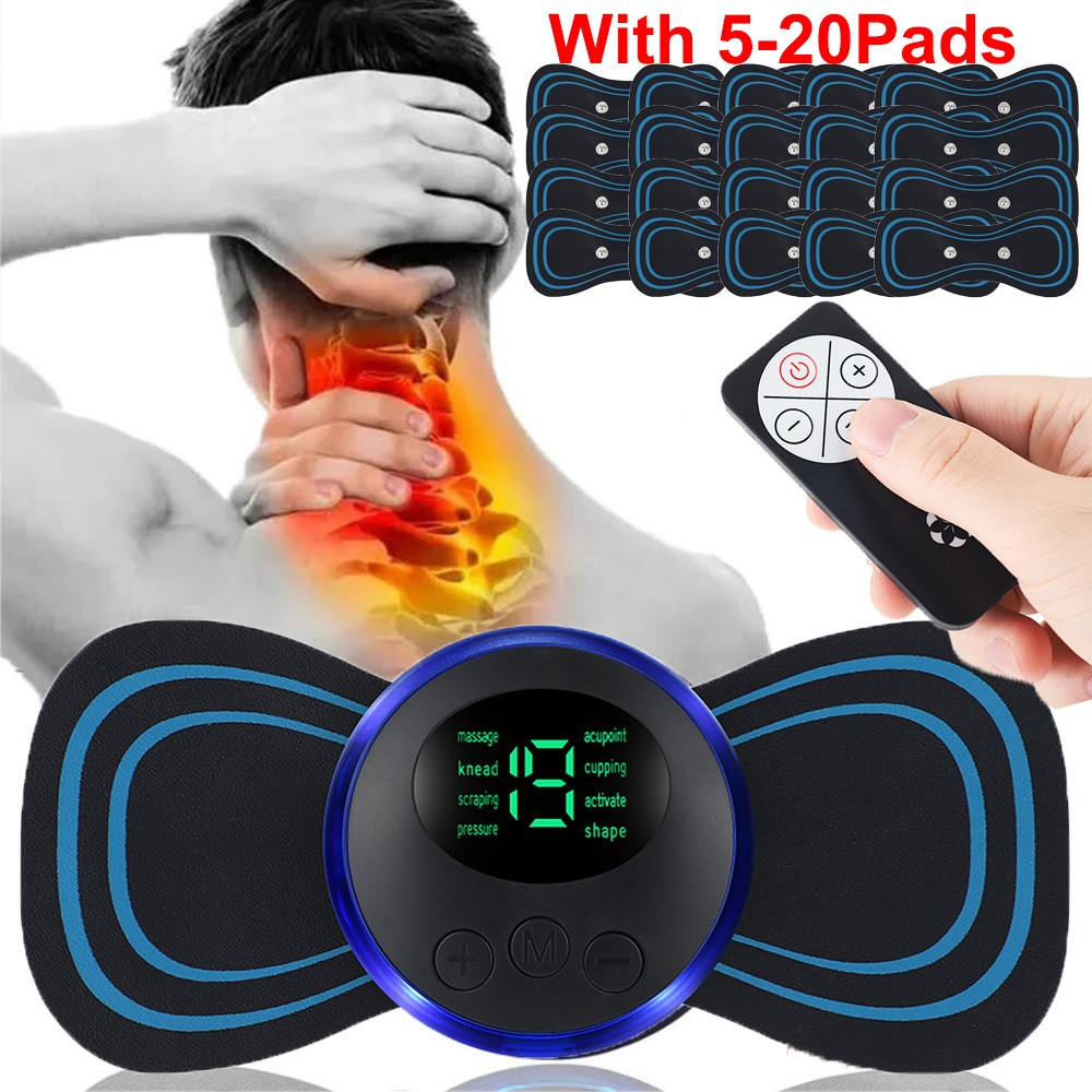 5-20 Pcs Portable EMS Neck & Body Massager with 8 Modes & 19 Intensity Levels