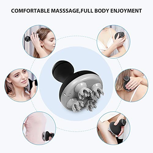 Waterproof Electric Scalp Massager – Handheld Vibration Head Scratcher for Hair