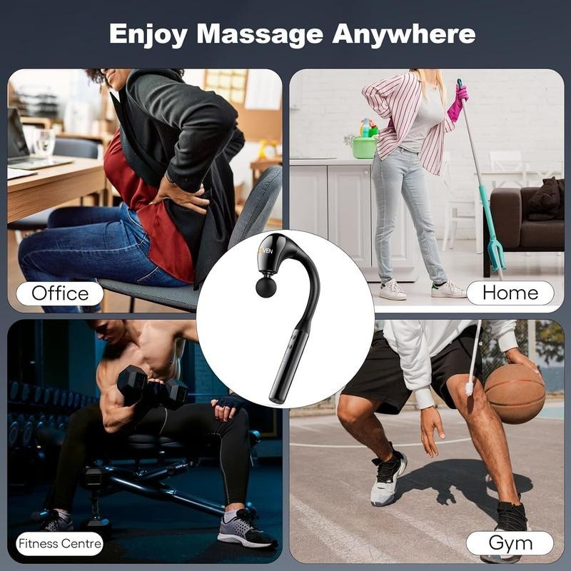 Spoven G4 Massage Gun – 10MM Ergonomic Deep Tissue – 4 Massage Heads – NEW*