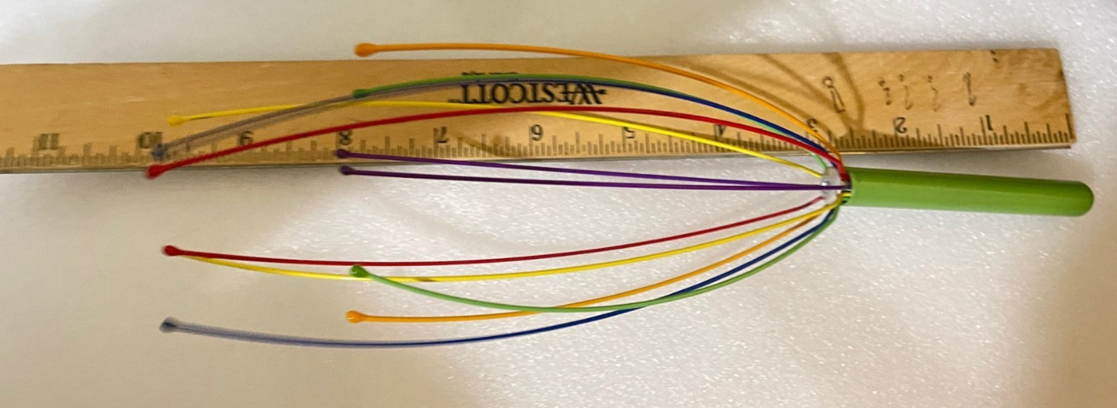 Each 9″ Kikkerland Colorful Rainbow Head Massager multicolor (2A)