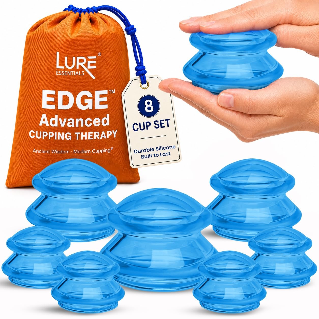 Edge Silicone Cupping Set, Cupping Kit for Massage Therapy, Long Lasting Cups…