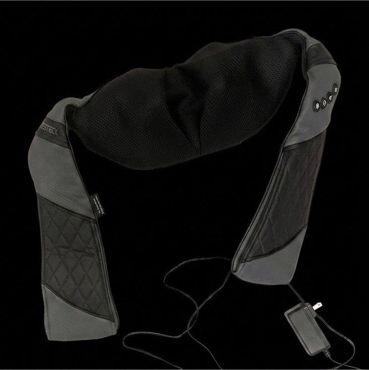 RESTECK Heated Vibrating Neck Shoulder Back Massager Corded Black Gray