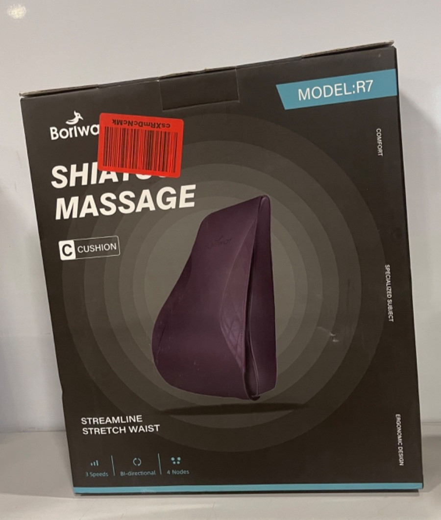 Boriwat Shiatsu Massage cushion with heat Model: R7 New! Sealed