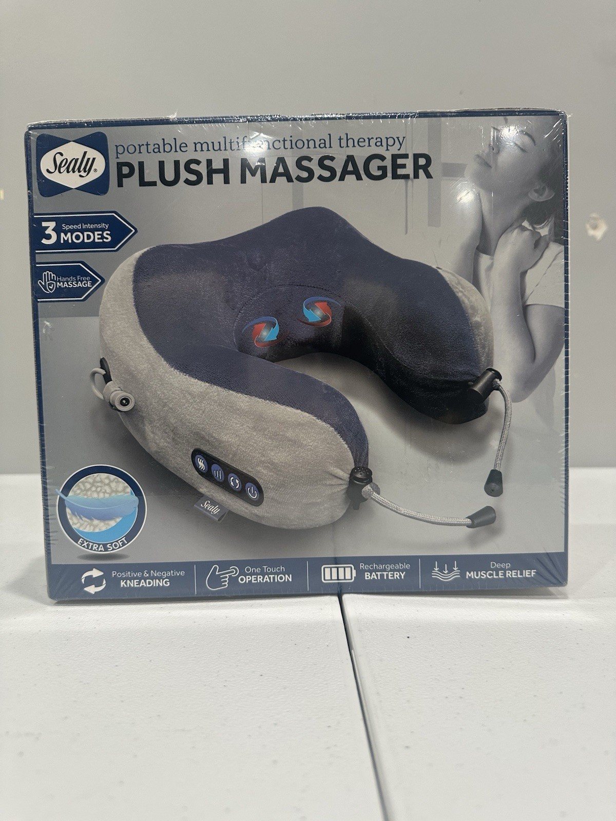 Sealy Portable Plush Massager Neck Shoulder Deep Muscle Relief