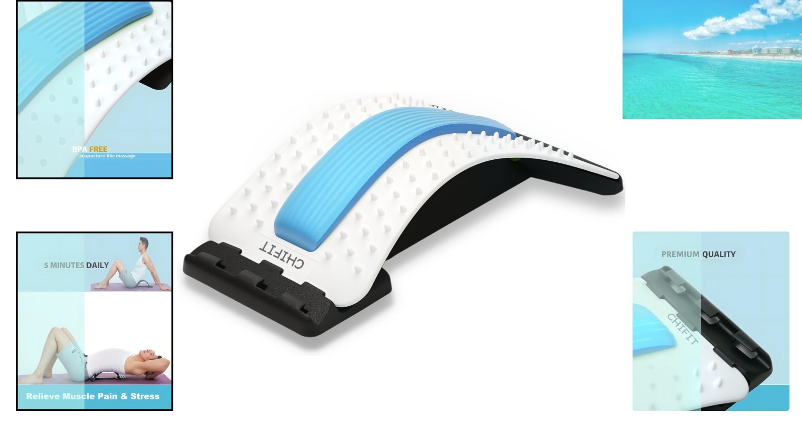 Ergonomic Multi-Level Back Stretcher – Effective Pain Relief for Herniated Discs