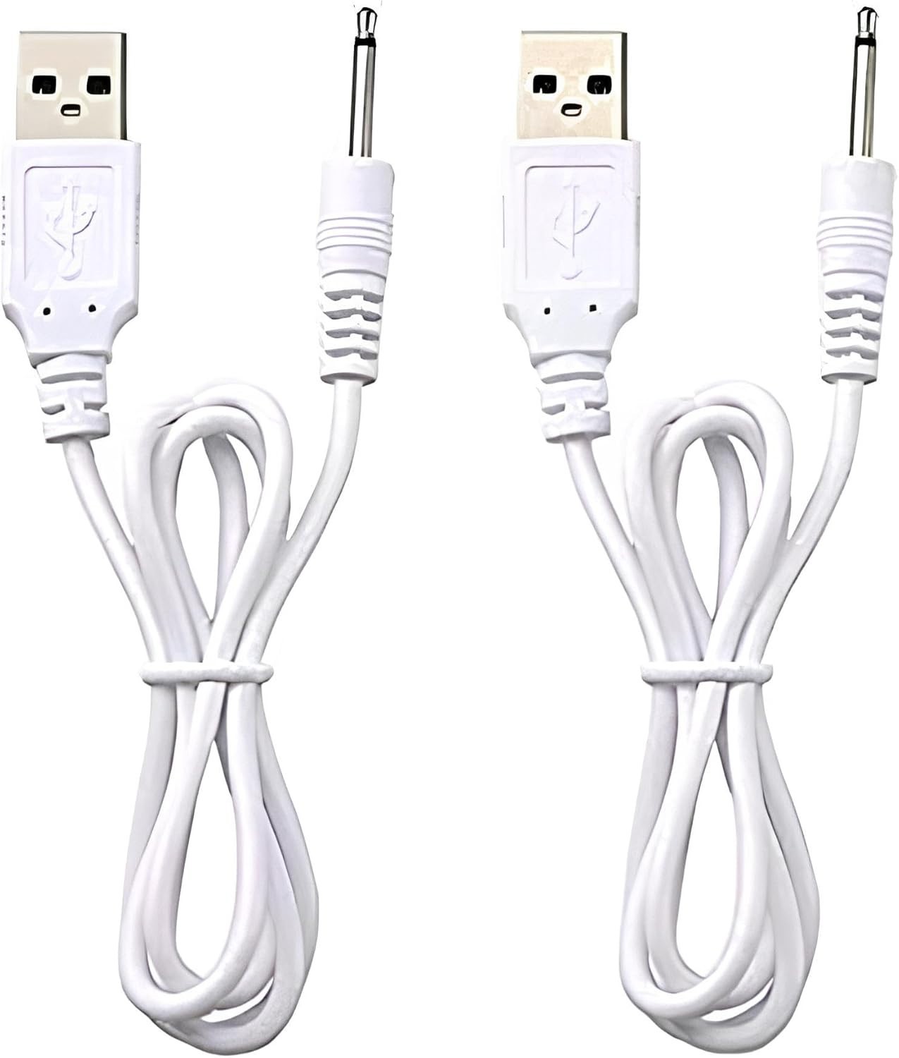 Universal Fast Charging 2 Pack USB Cables – 2.5mm DC Charger for Laptop & More